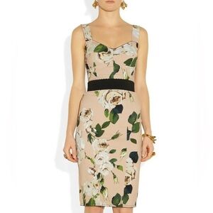 Dolce & Gabbana Beige Floral Midi Dress